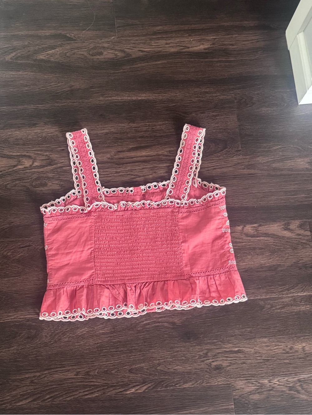 Eyelet Embroidered Tank Top - Picture 2 of 3